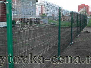 Ограждение на винтовых сваях.